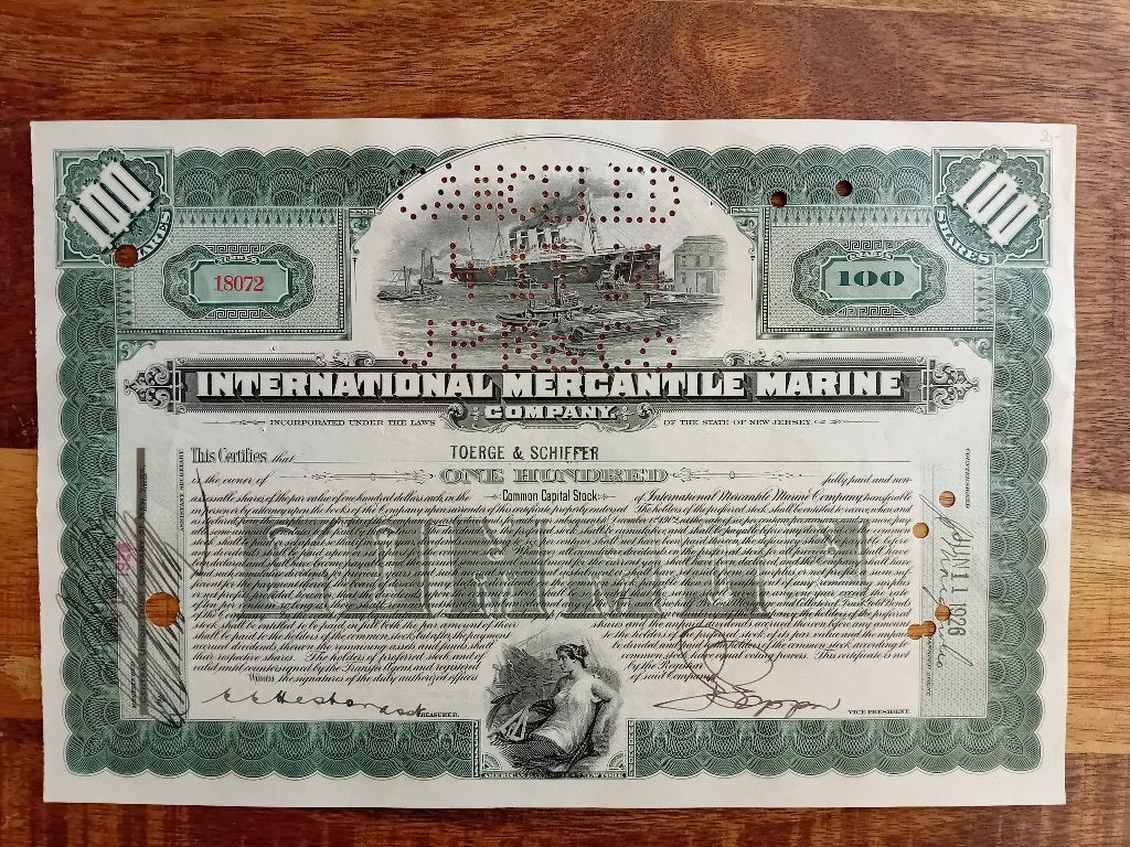 IMM International Mercantile Marine Company - Titanic, Ophalen of Verzenden, Gebruikt