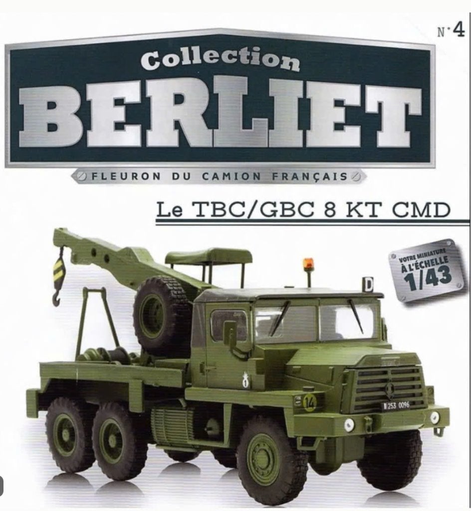 Berliet TBC/GBC 8 KT CMDN LEGER TAKELWAGEN 1/43 Berliet # 4, Ophalen of Verzenden, Nieuw, Bus of Vrachtwagen, Overige merken