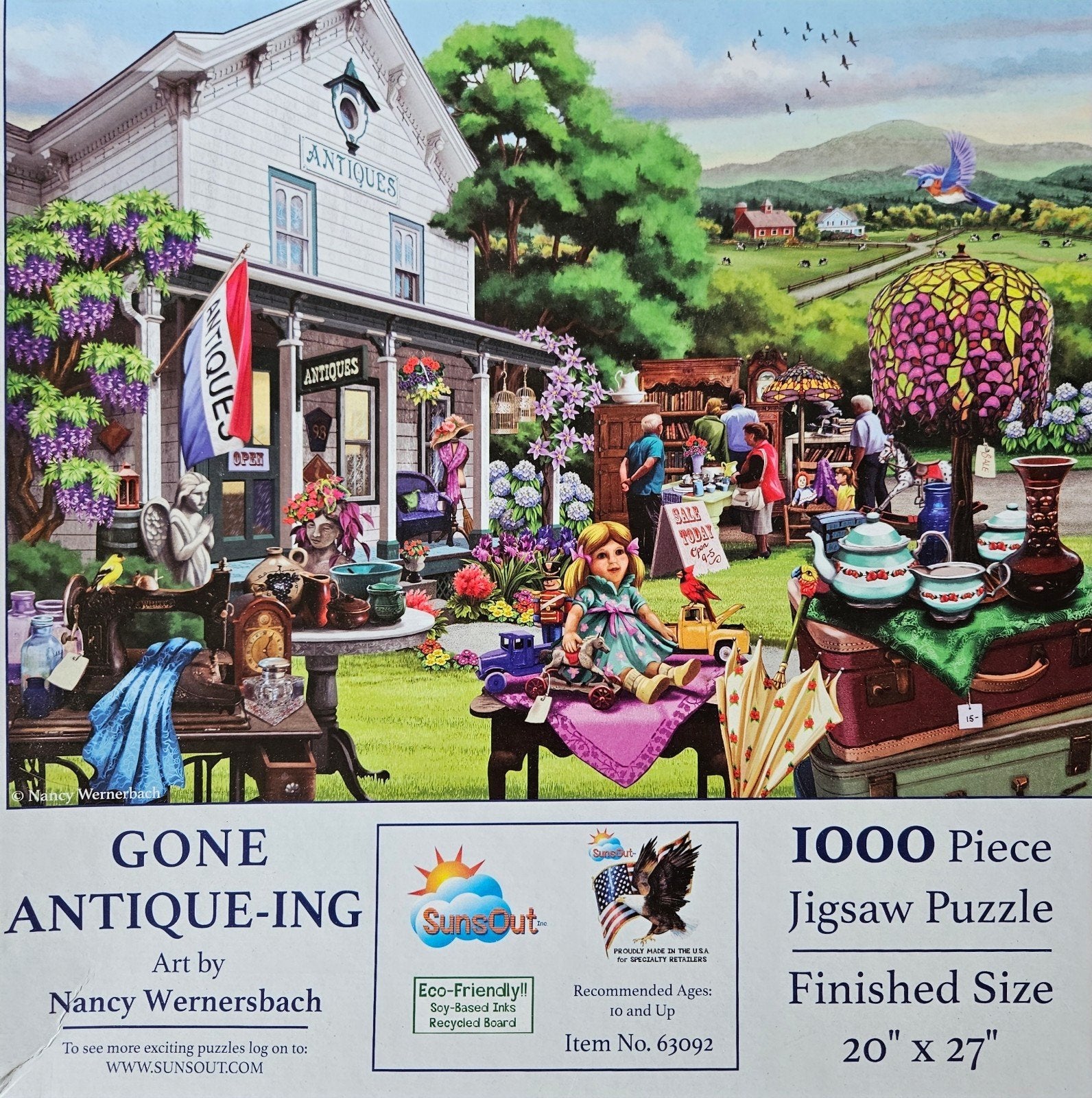 Gone Antique-ing 1000 stukjes legpuzzel Nancy Wernersbach, Ophalen, 500 t/m 1500 stukjes, Gebruikt, Legpuzzel