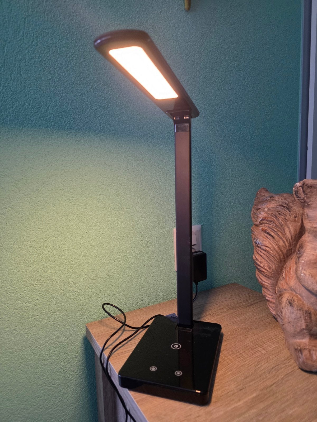 Nachtkastje lampjes - LED bureaulamp met QI-technologie, Huis en Inrichting, Gebruikt, Overige merken, Met schakelaar, Nachtlamp