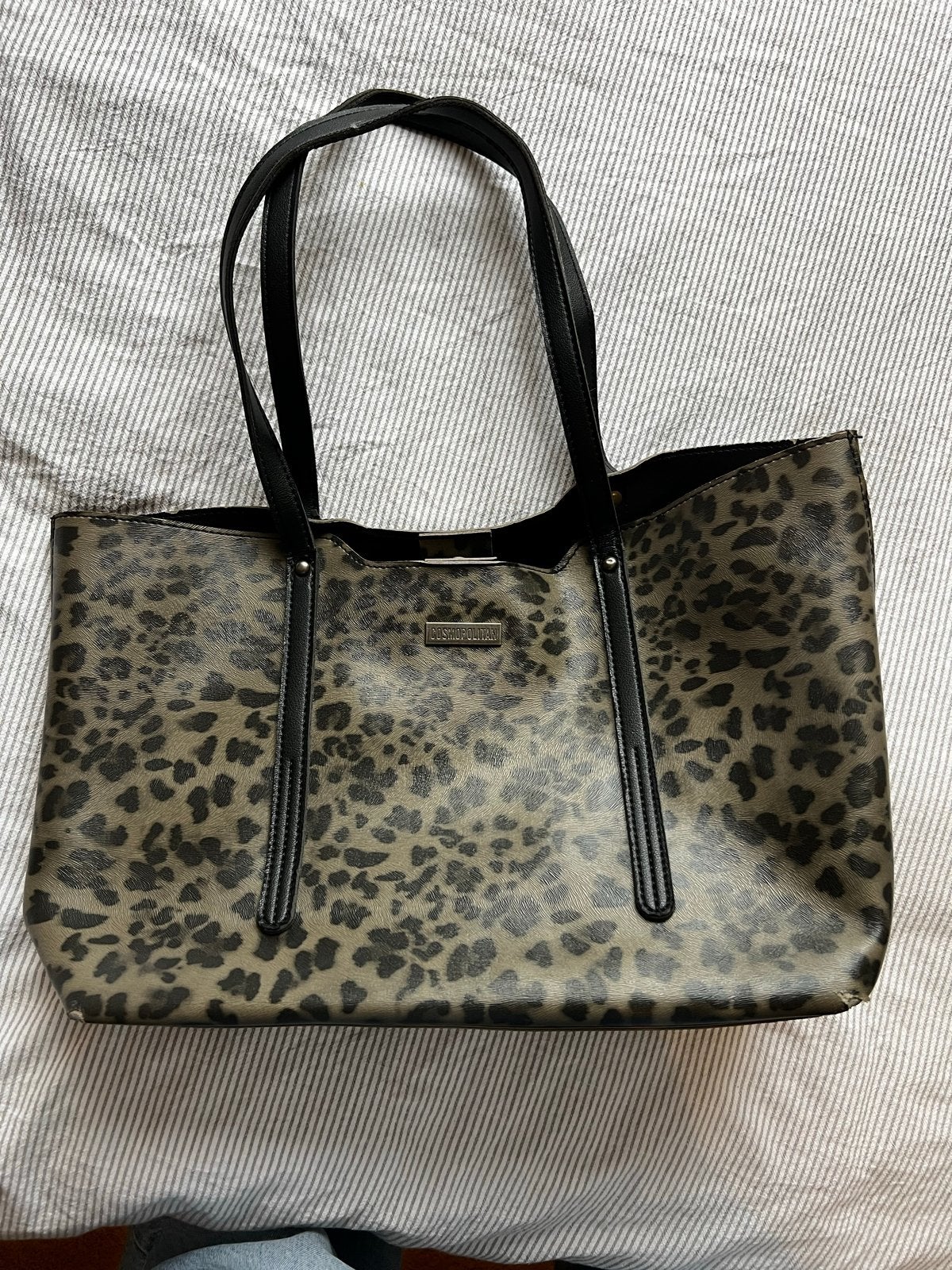Shopper met luipaardprint, Verzenden, Zo goed als nieuw, Groen, Shopper