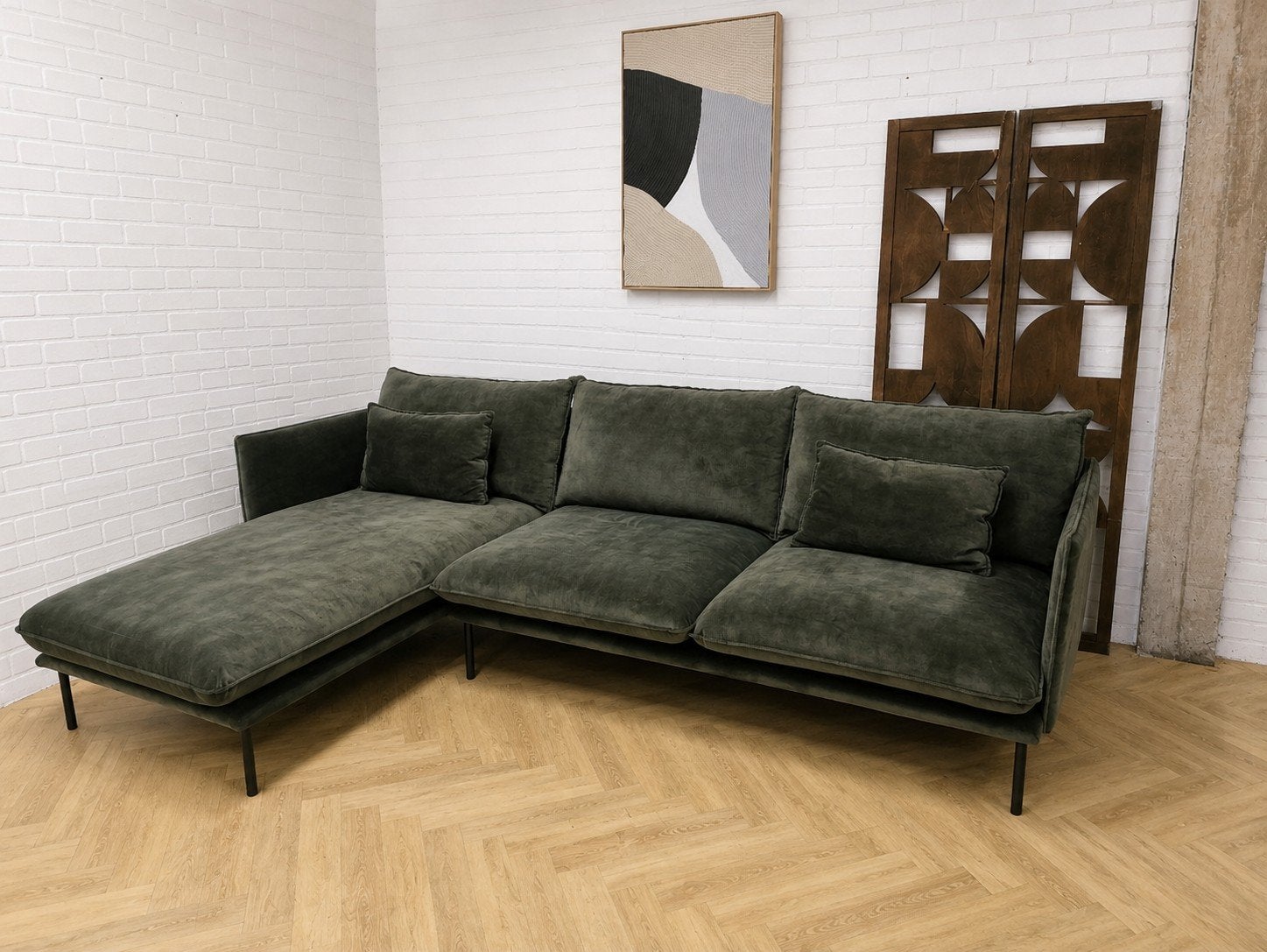 Hoekbank | Modern | Velvet, 250 tot 300 cm, Modern, Design, Luxe, Japandi, Hoekbank, Ophalen of Verzenden