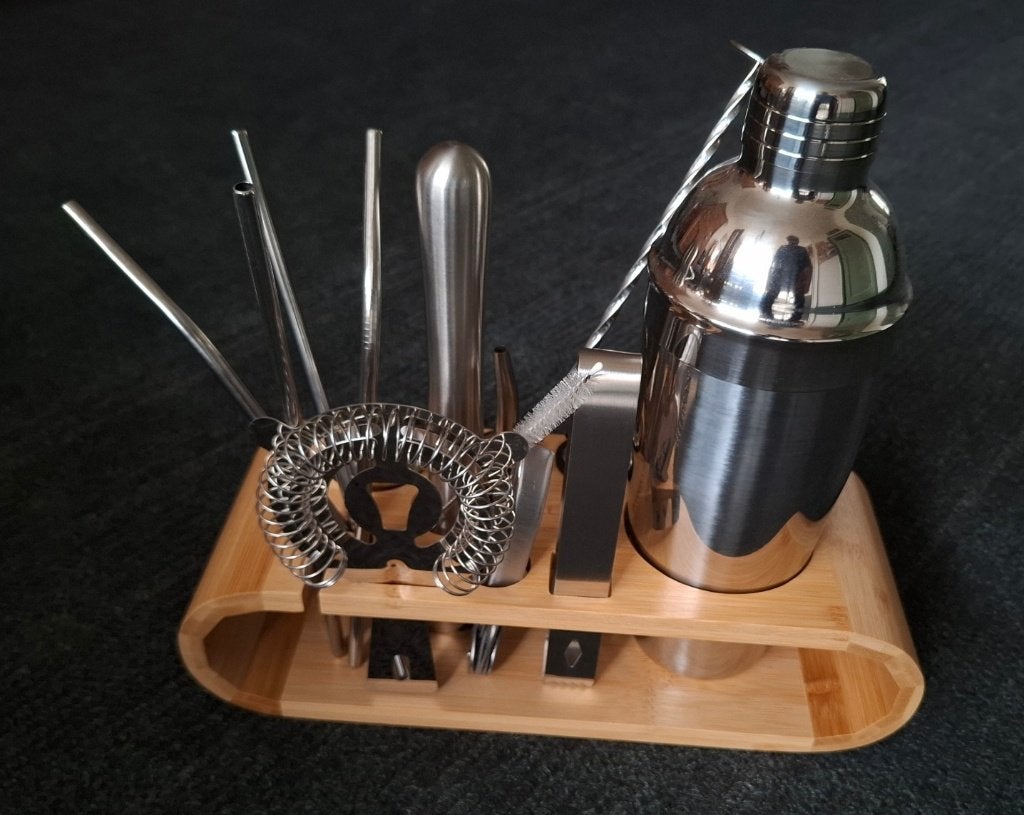 Complete cocktailset Bellavita met bamboe standaard, Overige typen, Ophalen of Verzenden, Nieuw