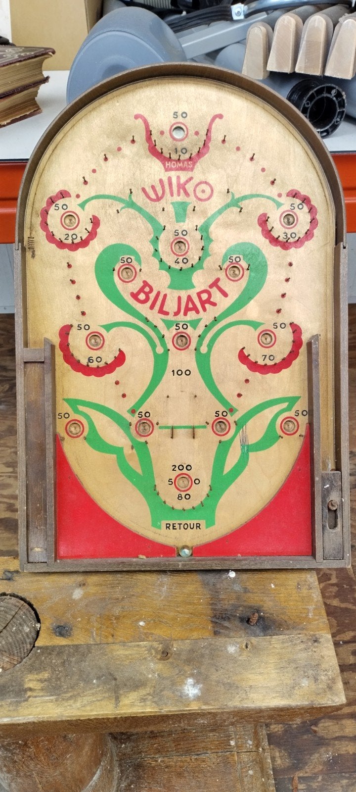 Vintage Wiko Biljartspel - Hommas Flipperkast, Ophalen of Verzenden
