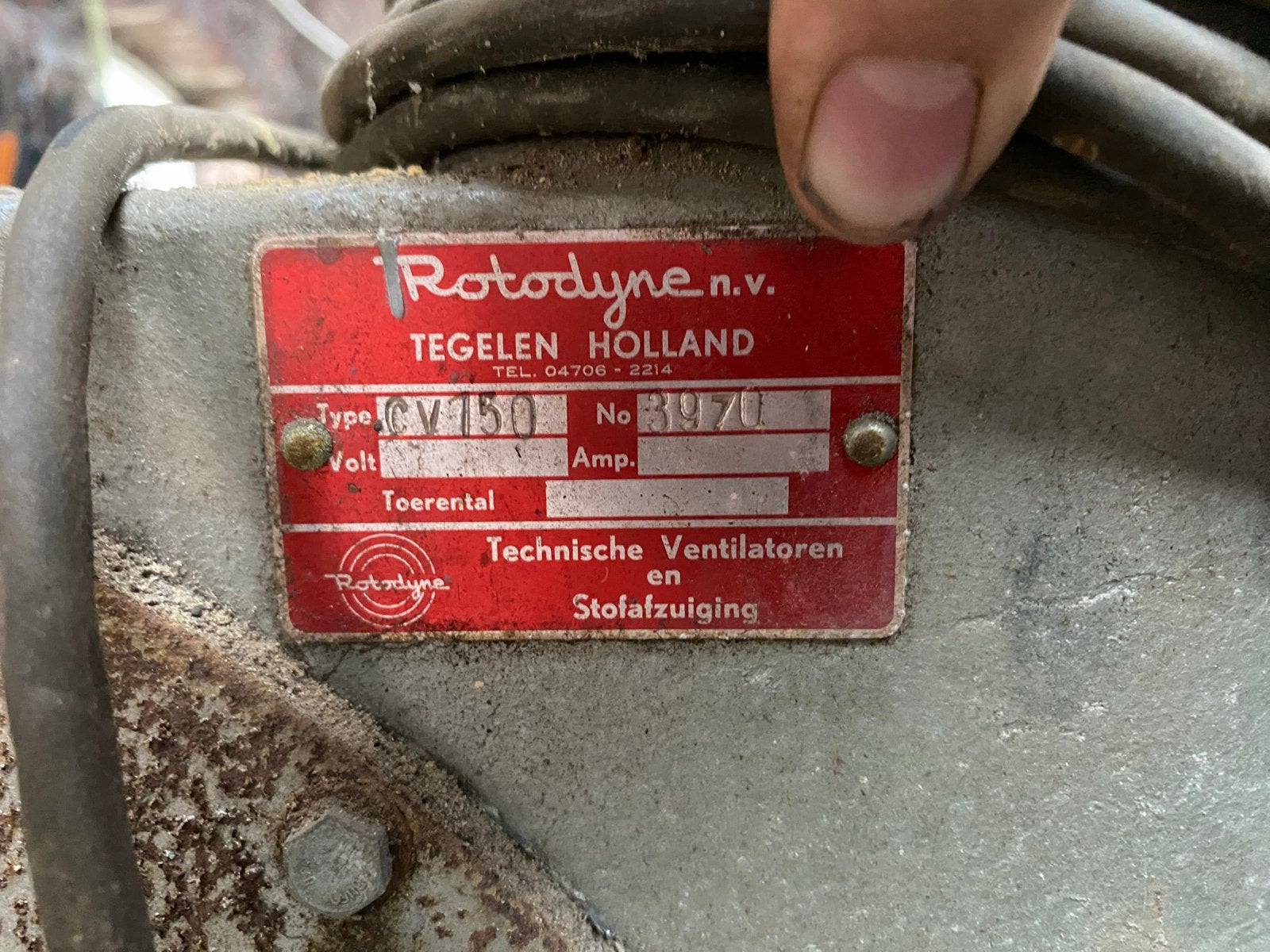 Rotodyne CV150 Ventilator en Afzuiger (AEG Motor), Ophalen, Gebruikt, Ventilator en Afzuiger