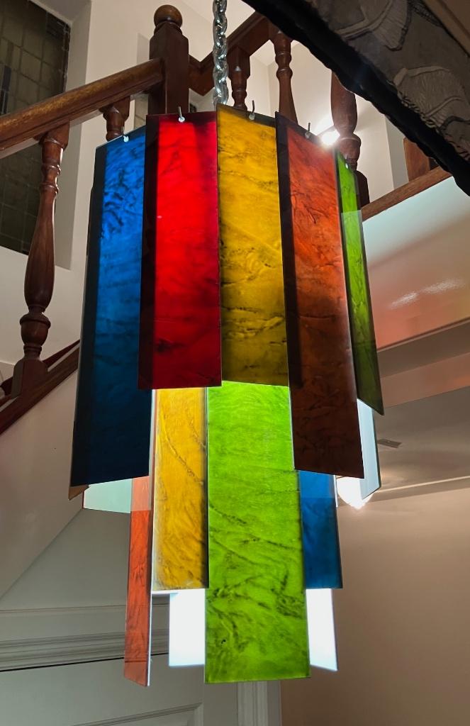 Unieke hal- of gang- Hanglamp Chime II van Queens Gallery, Huis en Inrichting, Lampen | Hanglampen, Ophalen, 50 tot 75 cm, Uniek, passend bij veel interieuren, mooi in 30-er jaren huis