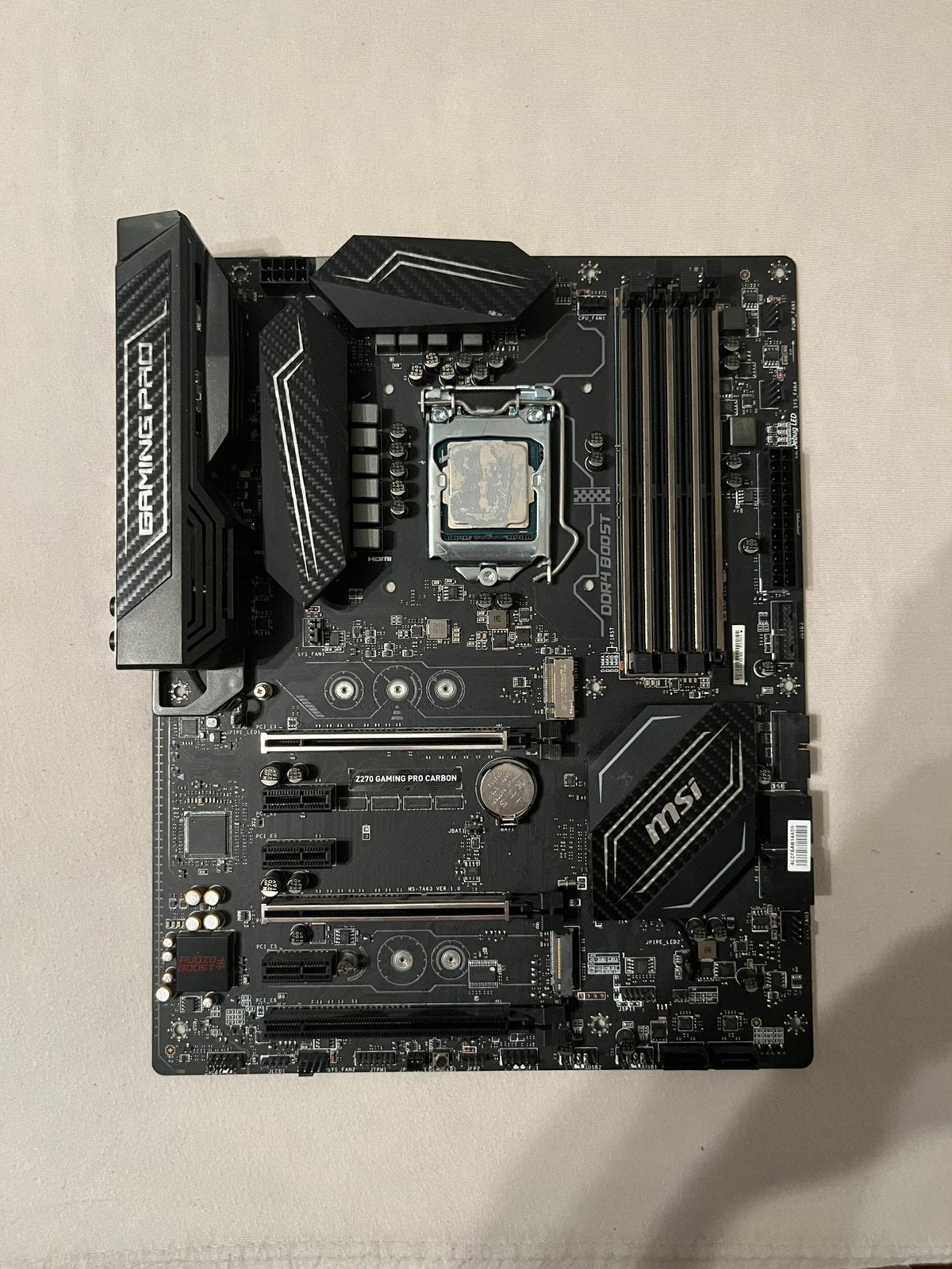 MSI Z270 Pro Carbon Moederbord, Computers en Software, Moederborden, Ophalen of Verzenden, Zo goed als nieuw, Intel, DDR4