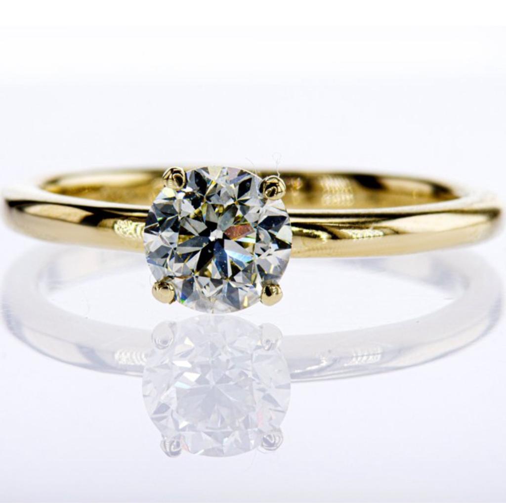 Verlovingsring 14k Goud Natuurlijke Diamant 1.02ct *NIEUW*, Nieuw, Ophalen of Verzenden, 17 tot 18, Met edelsteen