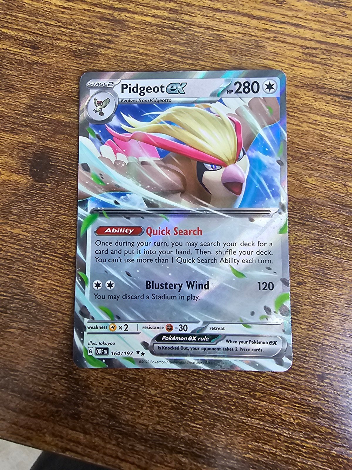Pidgeot ex - OBF 164, Ophalen of Verzenden, Zo goed als nieuw, Losse kaart