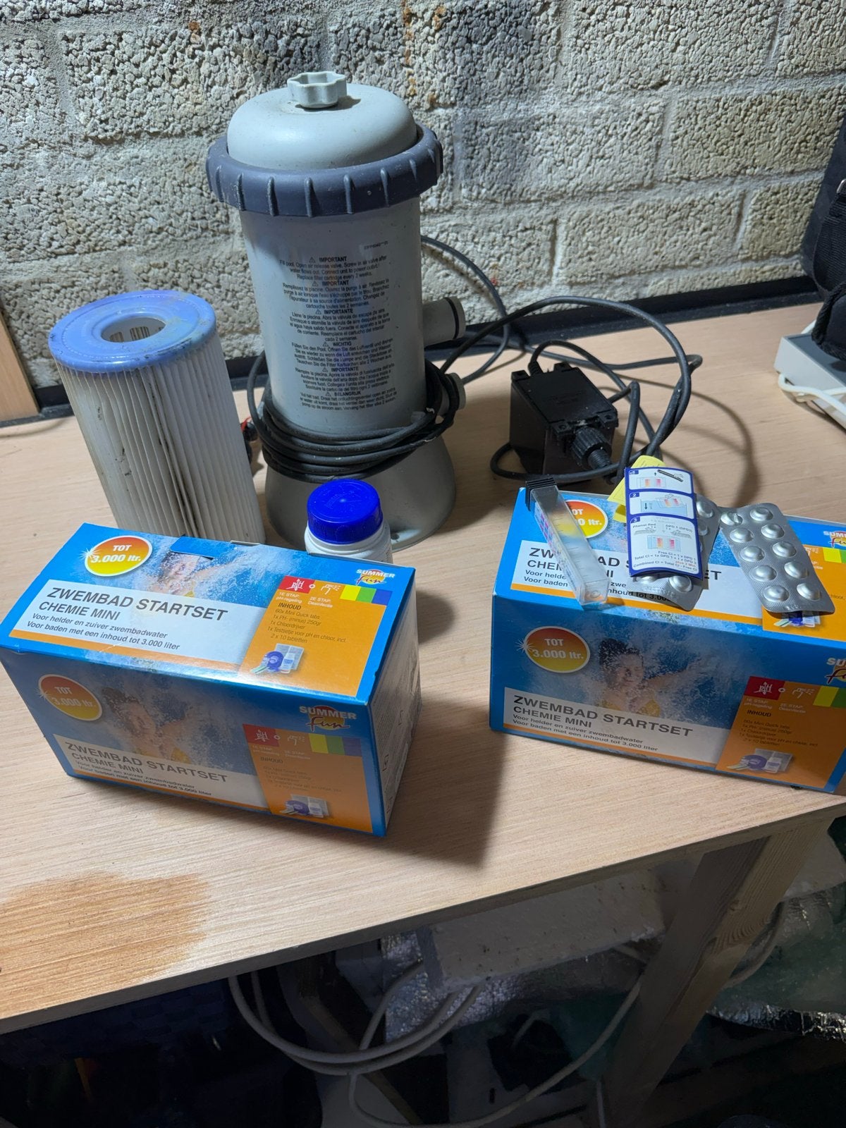Zwembadpomp C600 met toebehoren - Werkt perfect!, Ophalen of Verzenden, Gebruikt, Zwembadpomp