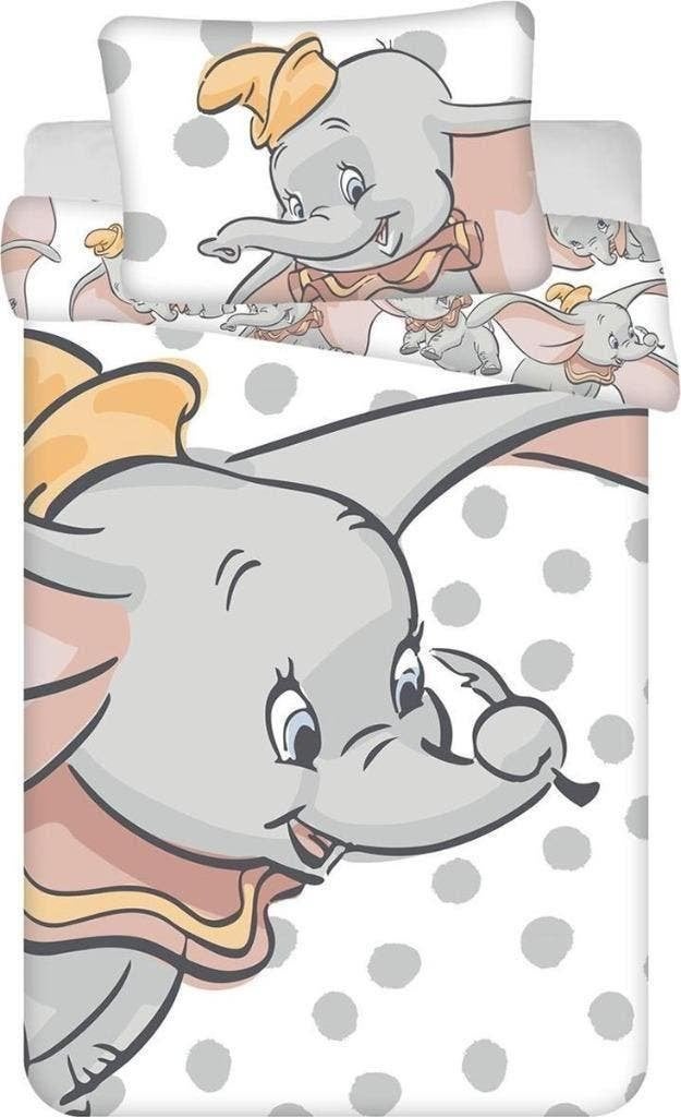 Dombo Baby / Peuter Dekbedovertrek 100 x 135 cm - Disney, Ledikant, Dekbedovertrek, Nieuw, Wasbaar