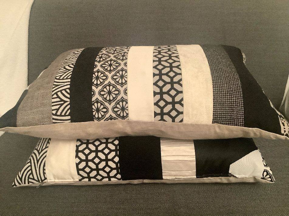 2 sierkussens trendy kussens 60 x 40 cm katoen tijk Nieuw, Ophalen, Wasbaar, Overige kleuren, Nieuw