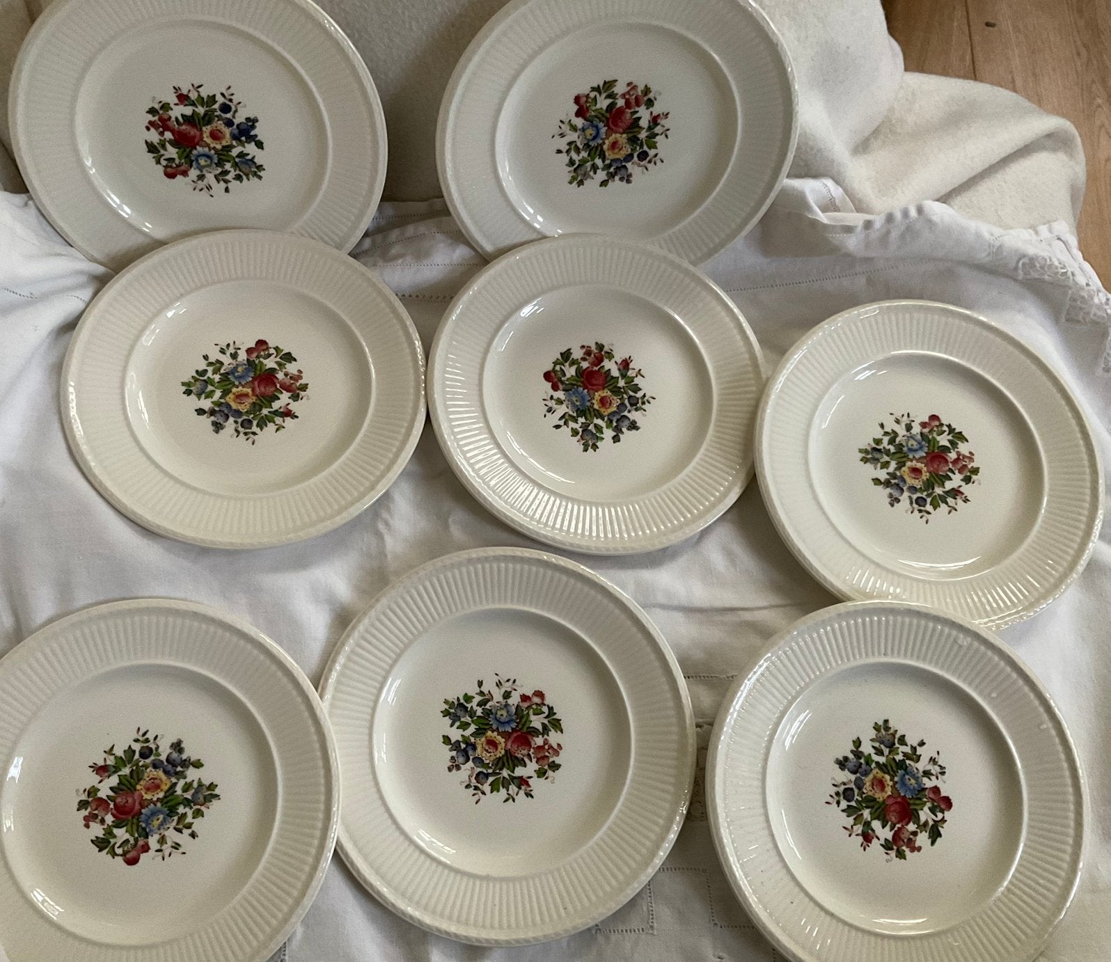 Wedgwood conway 10 gebaksbordjes schoteltjes, Ophalen of Verzenden, Zo goed als nieuw, Aardewerk, Bord(en)