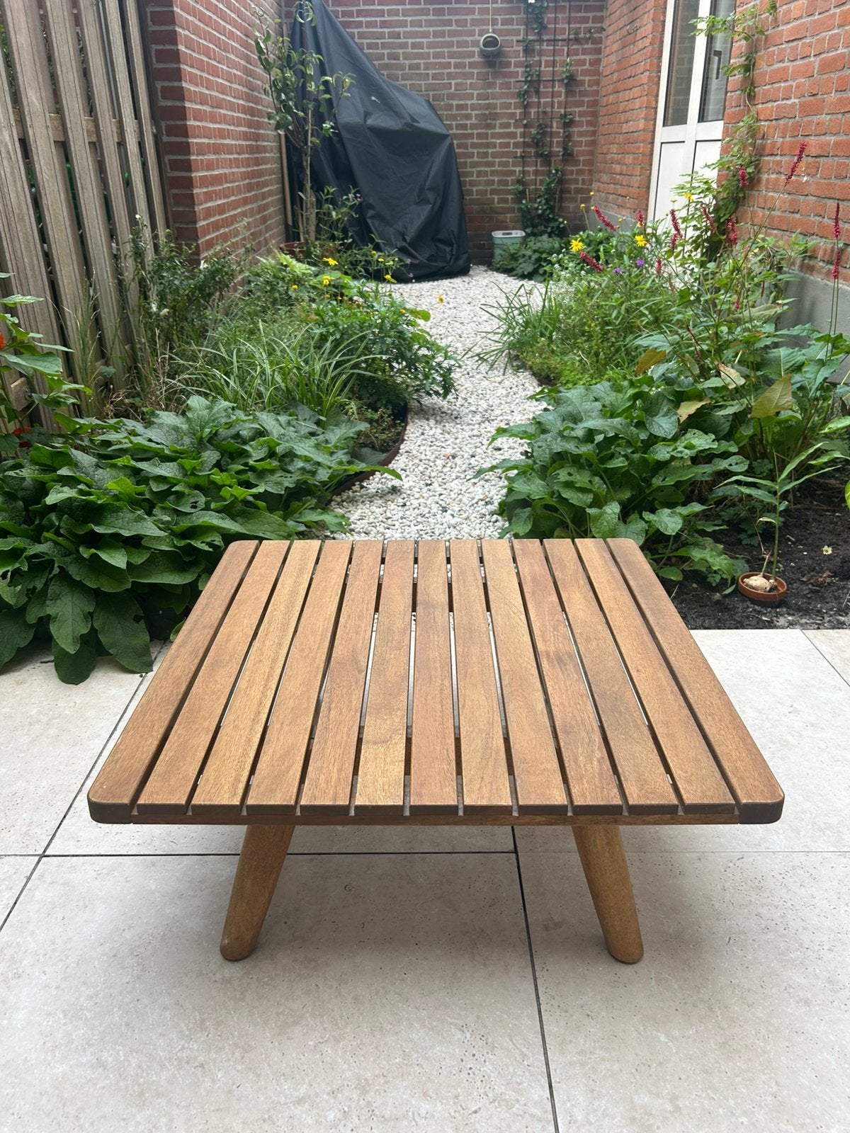 Nous garden teakhouten tuintafel, Tuin en Terras, Ophalen, Zo goed als nieuw, Vierkant, Hout