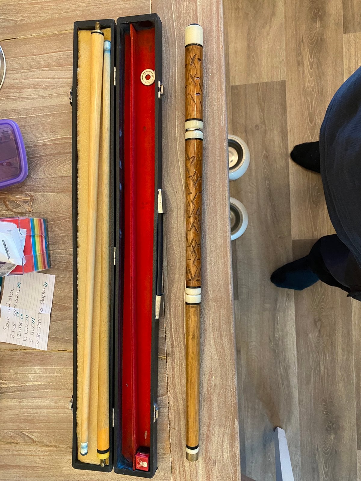 Biljart keu in koffer, Sport en Fitness, Ophalen of Verzenden, Keu of Ballen