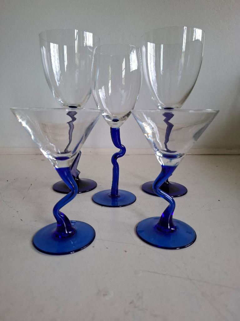 vintage glazen memphis design stijl, Ophalen of Verzenden, Zo goed als nieuw, Overige typen