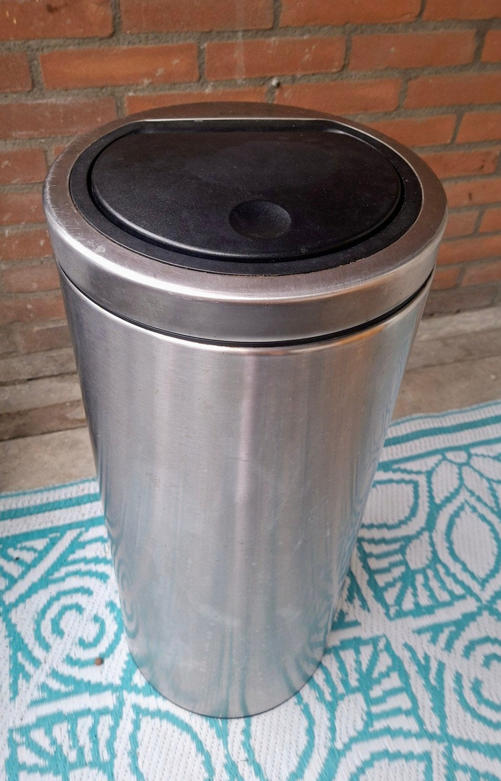 Brabantia prullenbak 23-30L RVS, Gebruikt, Ophalen of Verzenden, 20 tot 30 liter, Rvs