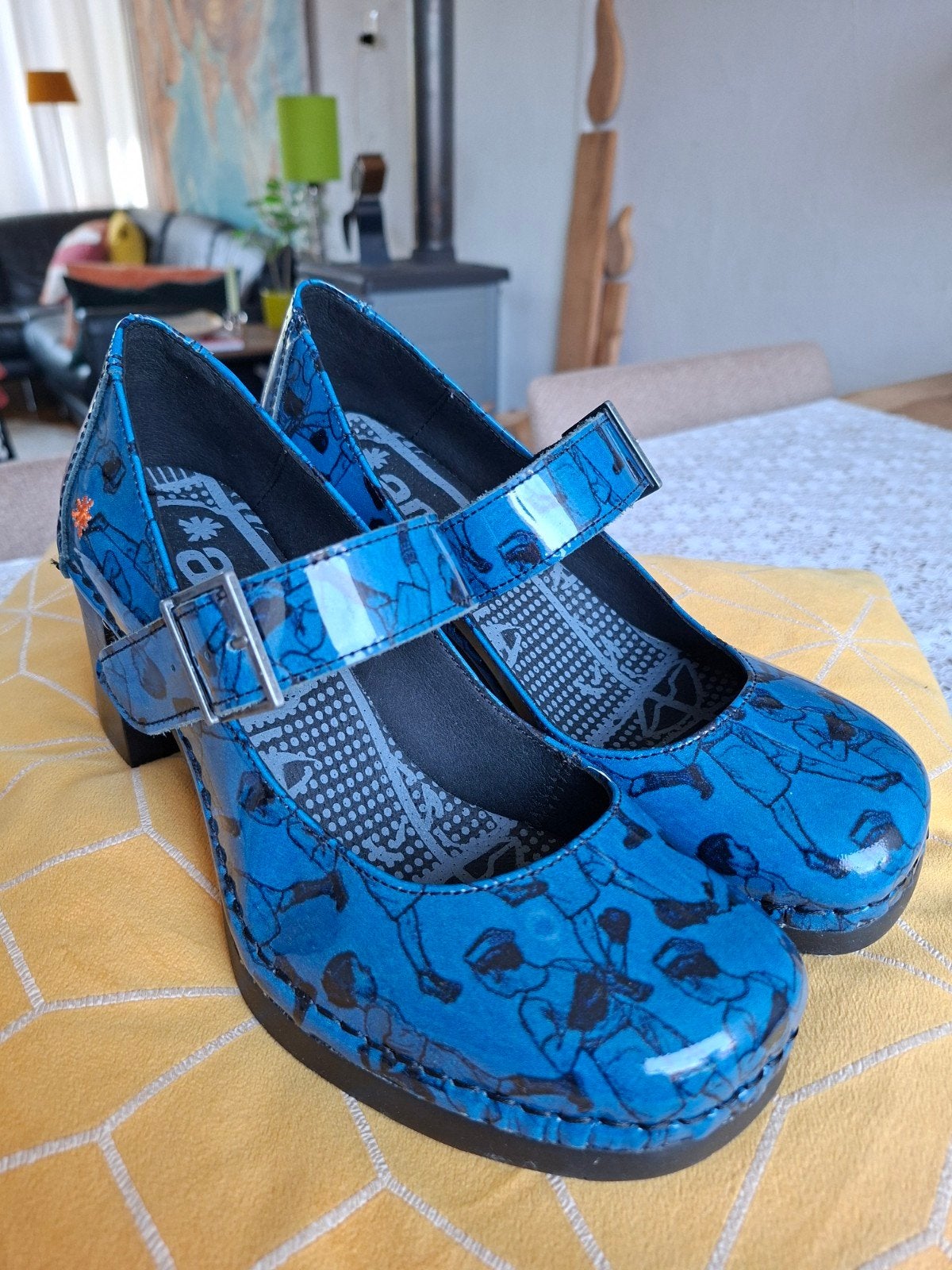 Art Company blauwe pumps met bandje - Maat 38, Blauw, ART, Ophalen of Verzenden, Zo goed als nieuw