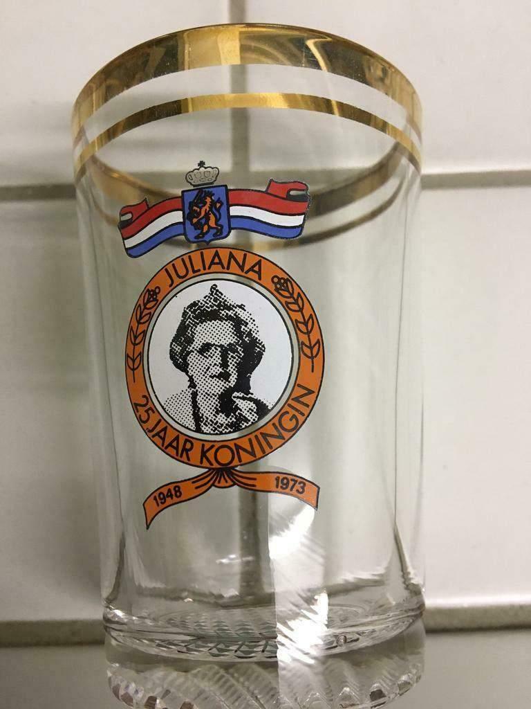 Glas Juliana 25 jaar koningin 1948-1973, Ophalen of Verzenden, Nieuw, Nederland, Overige typen