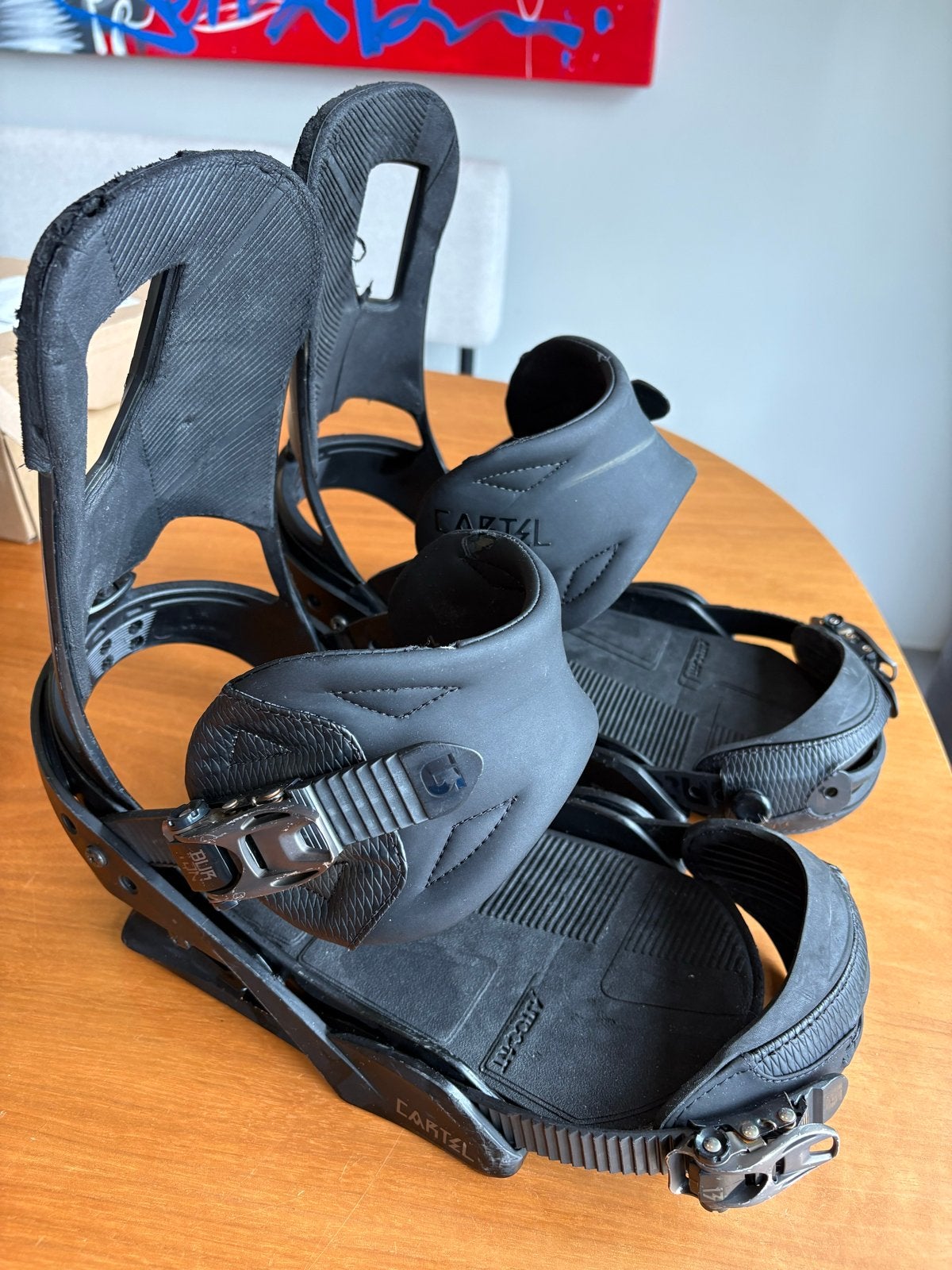 Burton Cartel Snowboard Bindingen - Zwart, Sport en Fitness, Ophalen of Verzenden, Gebruikt, Bindingen