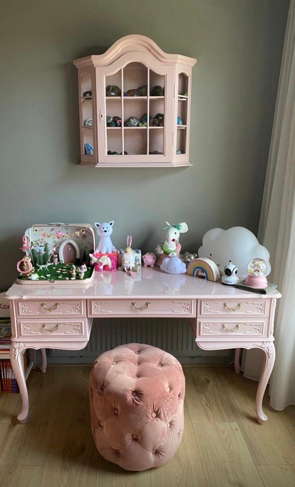 Queen Anne 7-delige Slaapkamer Set - oud Roze, Ophalen, Gebruikt, Tweepersoons