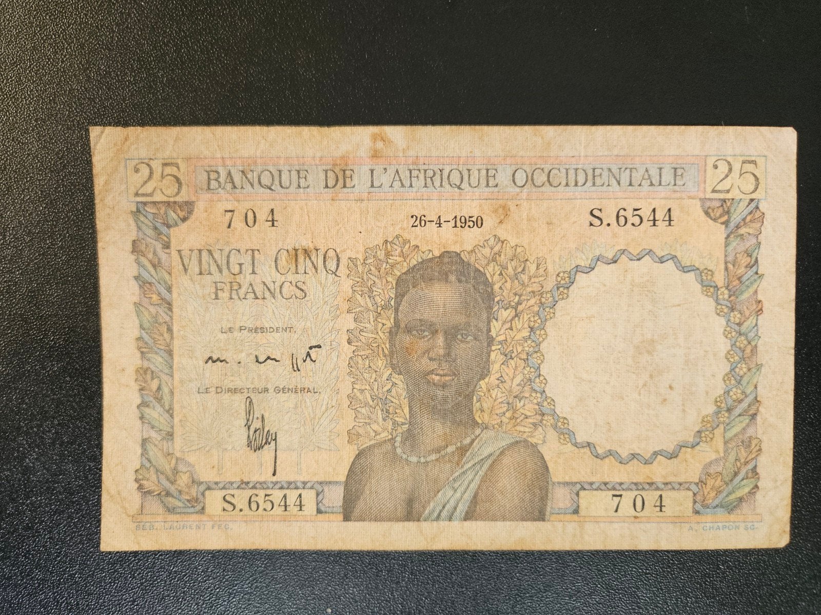 Frans West Afrika pick 38 26-4-1950, Postzegels en Munten, Bankbiljetten | Afrika, Ophalen of Verzenden, Overige landen, Los biljet