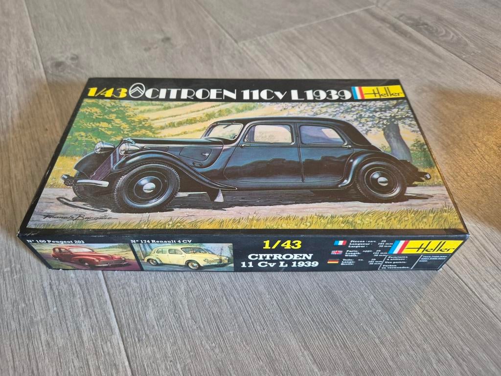 Heller bouwpakket Citroën 11 Cv L 1939, Ophalen of Verzenden, Auto, Overige merken