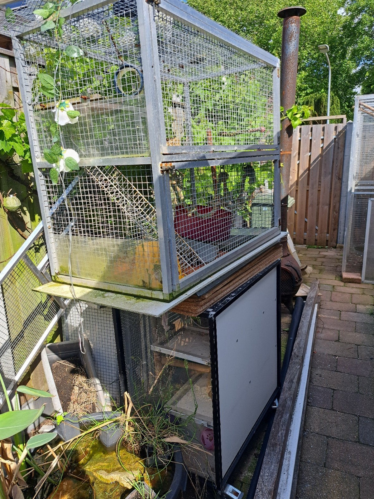 Knaagdieren of vogel verblijf, Dieren en Toebehoren, Vogels | Hokken en Kooien, Ophalen, Aluminium, Vogelkooi
