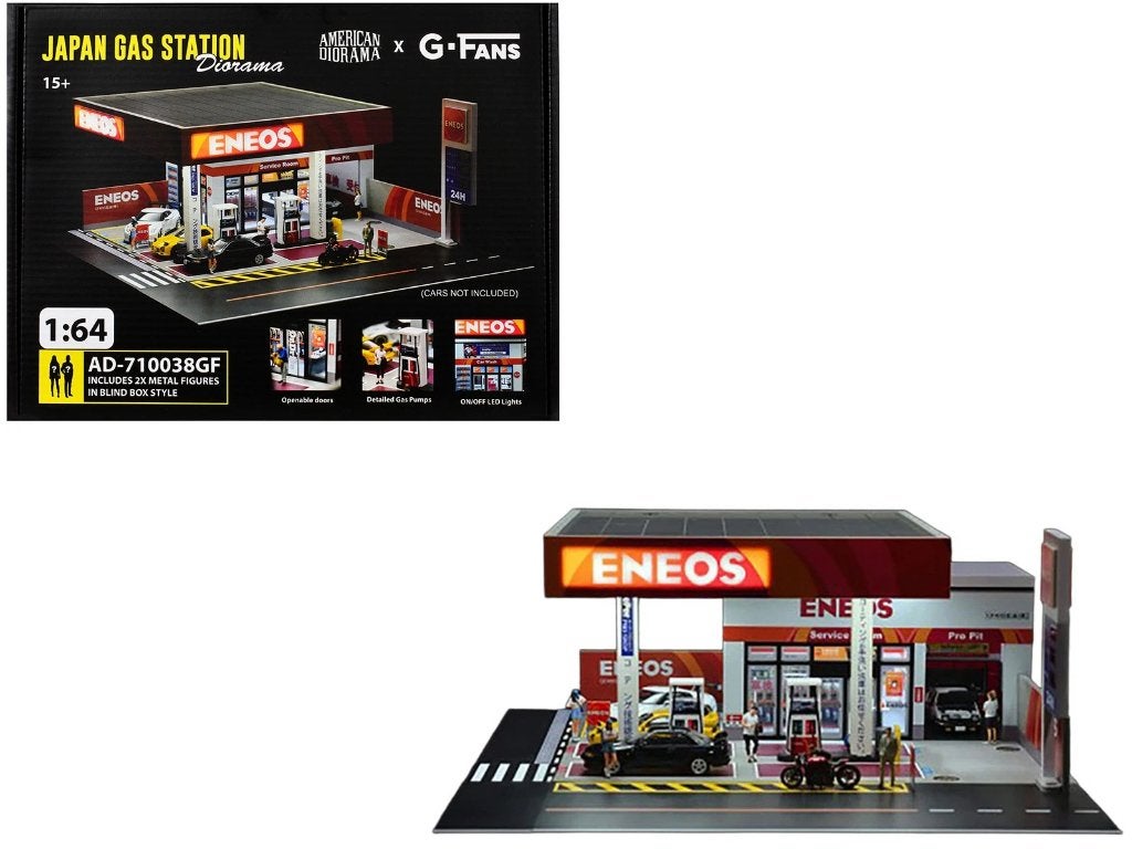 Tank station v American Diorama 1/64 Japan Gas Station Eneos, Hobby en Vrije tijd, Ophalen of Verzenden, Nieuw, Overige typen