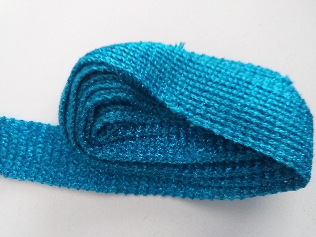 Blauw Band van 3,5 cm. breed, Ophalen of Verzenden, Nieuw, Lint, Band of Elastiek
