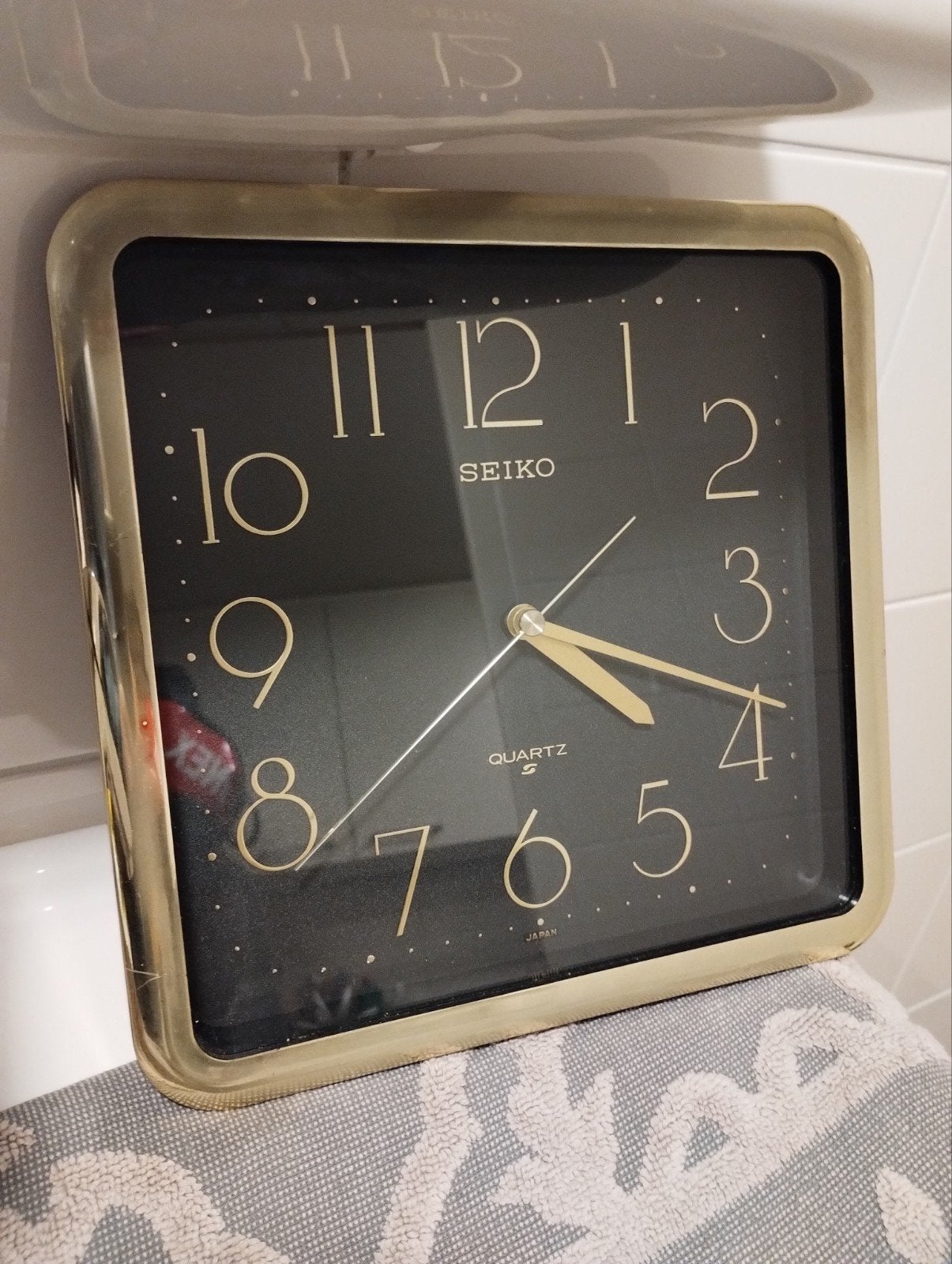Vintage Seiko Seikosha quartz wandklok, Ophalen, Wandklok