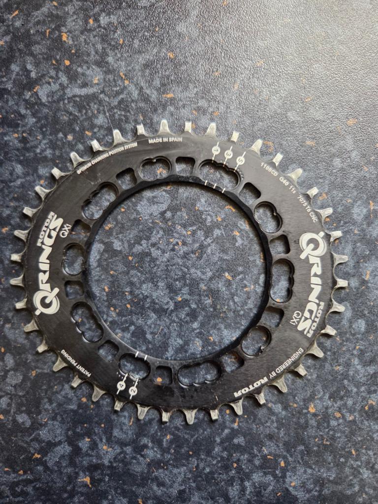 Rotor Q-Rings QX1 Q40 11s 110BCD Ovaal Kettingblad, Fietsen en Brommers, Fietsonderdelen, Gebruikt, Ophalen of Verzenden, Derailleur of Ketting