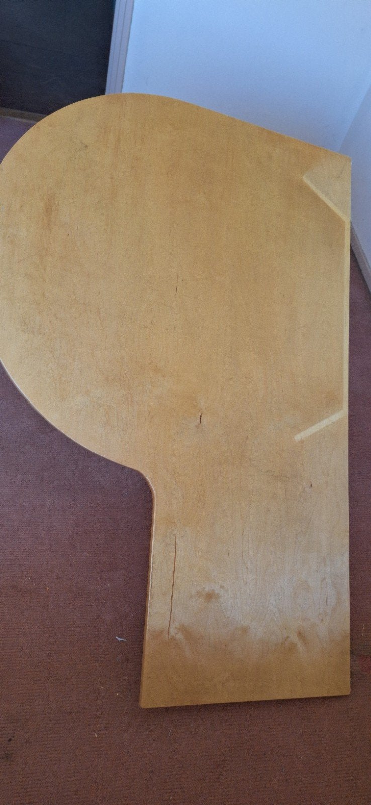 Houten bureaublad 150 cm breed en 100/54 cm diep en 2 poten, Ophalen, Gebruikt, 150 cm, Hout