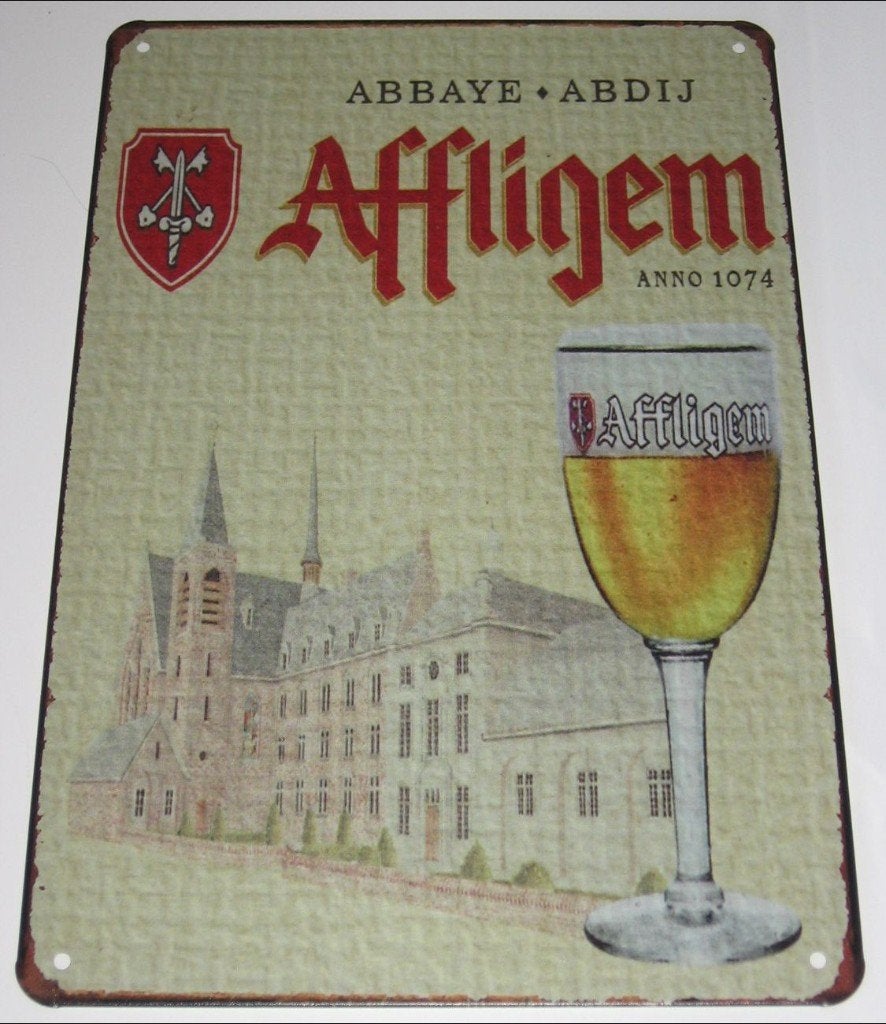 AFFLIGEM BIER : Metalen Bord Affligem Abdijbier, Verzenden, Nieuw, Reclamebord, Plaat of Schild, Overige merken