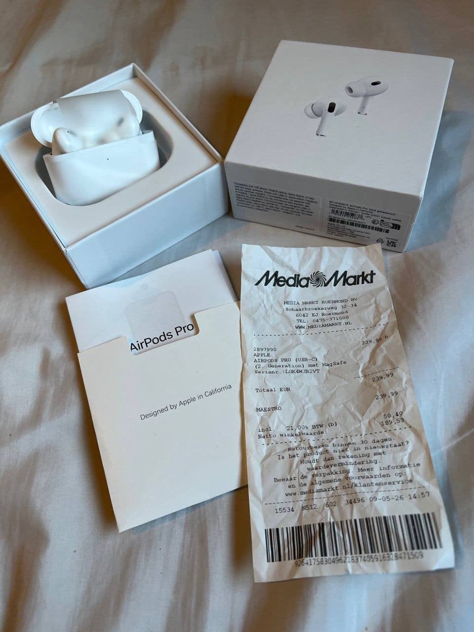 AirPods Pro 2 (Origineel) met aankoopbon en garantie, Telecommunicatie, Ophalen of Verzenden, Nieuw, Bluetooth