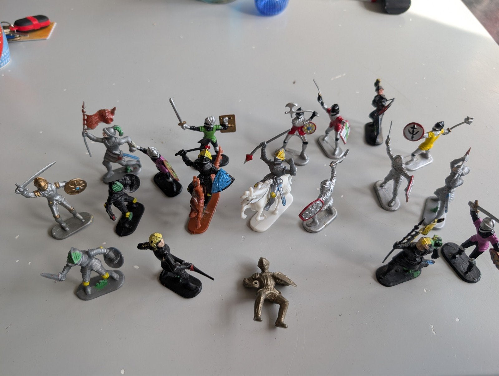 Vintage Ridder Speelgoedfiguren Jean Höfler - Grote Collecti, Ophalen of Verzenden, Gebruikt