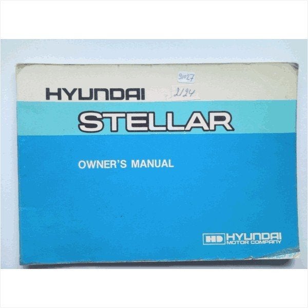 Hyundai Stellar Instructieboekje 1984 #1 Engels, Auto diversen, Handleidingen en Instructieboekjes, Ophalen of Verzenden