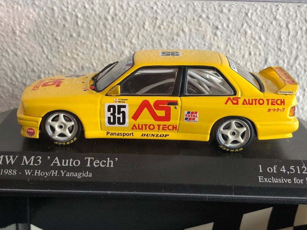 Mdl.037 / BMW E30 M3 " Auto Tech " #35 (Beaurex) NOS 1988, Ophalen of Verzenden, Nieuw, Auto, MiniChamps