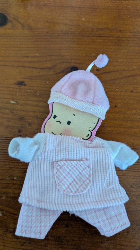 Mini Baby Born kledingset - Corduroy set + pomponmuts, Ophalen of Verzenden, Zo goed als nieuw, Babypop