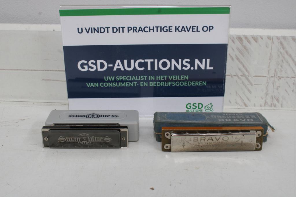 Set van 2 Vintage Mondharmonica's, Ophalen of Verzenden, Niet ingevuld, Niet ingevuld, Niet ingevuld