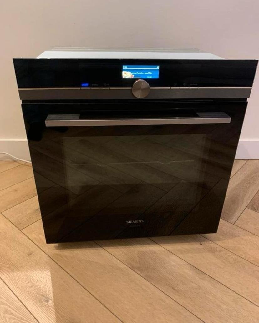 Hele Nette siemens blacksteel combi oven magnetron 60cm hoog, Ophalen, 60 cm of meer, Siemens, Zo goed als nieuw