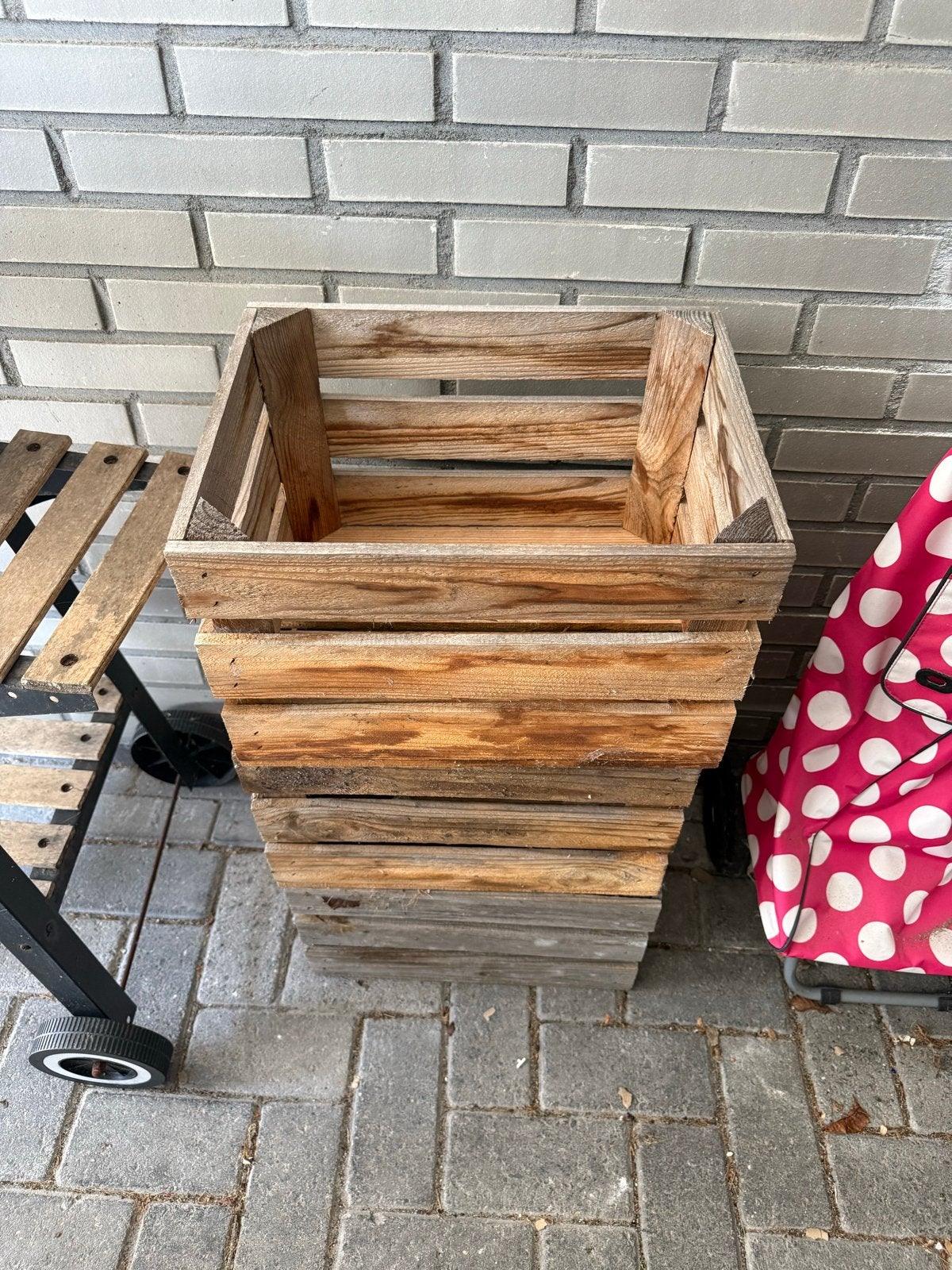 Decoratieve houten kistjes - Set van 3, Ophalen, Gebruikt, Overige houtsoorten, Minder dan 50 cm