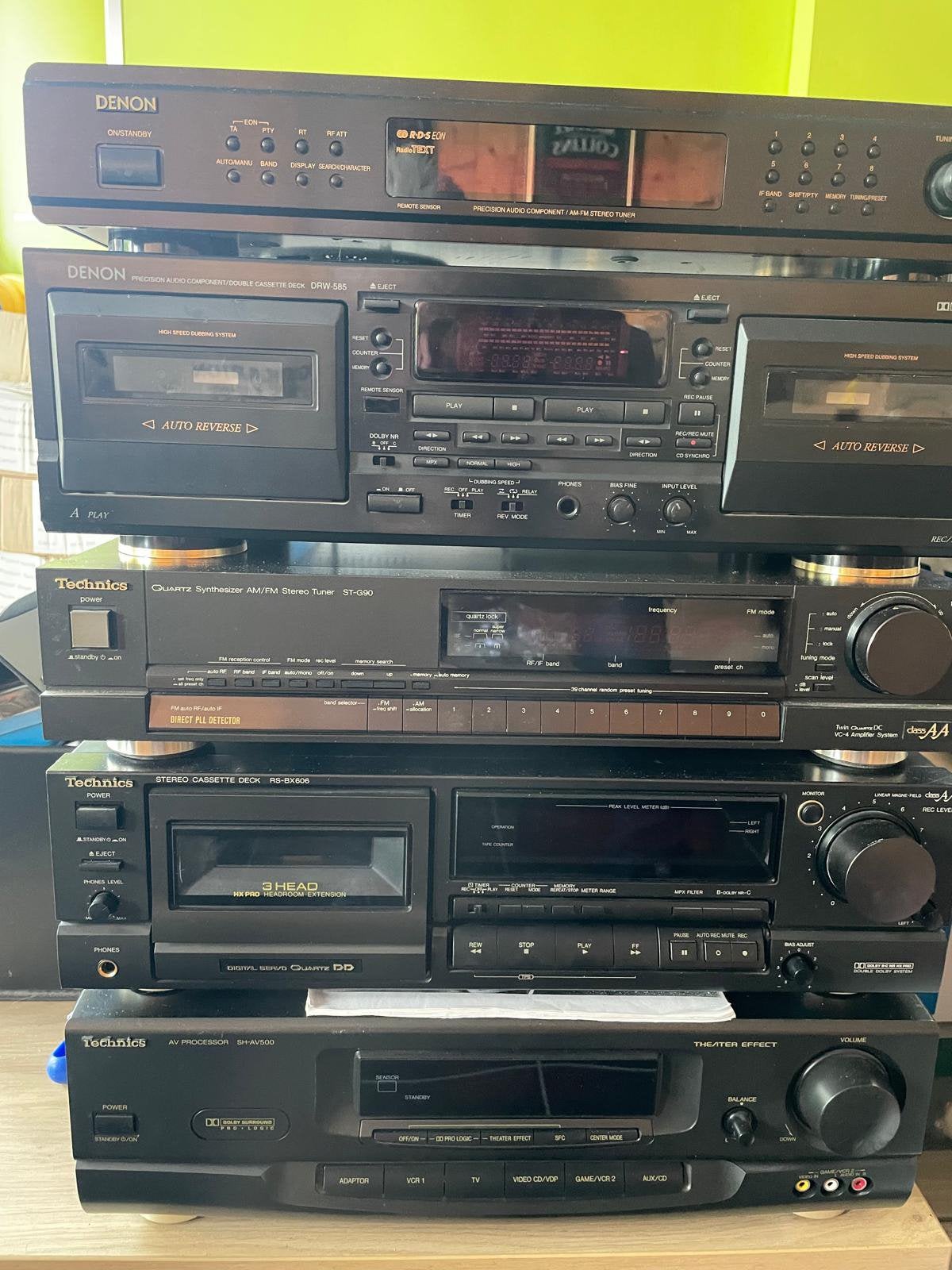 Mooie set Hi-Fi audiocomponenten – Technics & Denon, Ophalen, Gebruikt, Cassettedeck, Overige merken