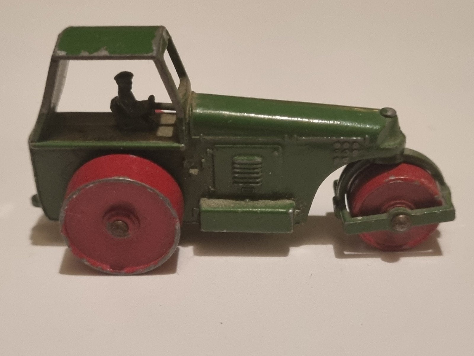 Vintage Dinky Toys Wegenwals - Groen/Rood, Ophalen of Verzenden