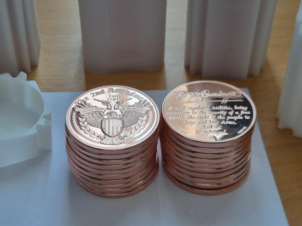 Tube: 20 x 1 avdp oz Copper Round. Munten, puur koper!, Ophalen of Verzenden, Koper