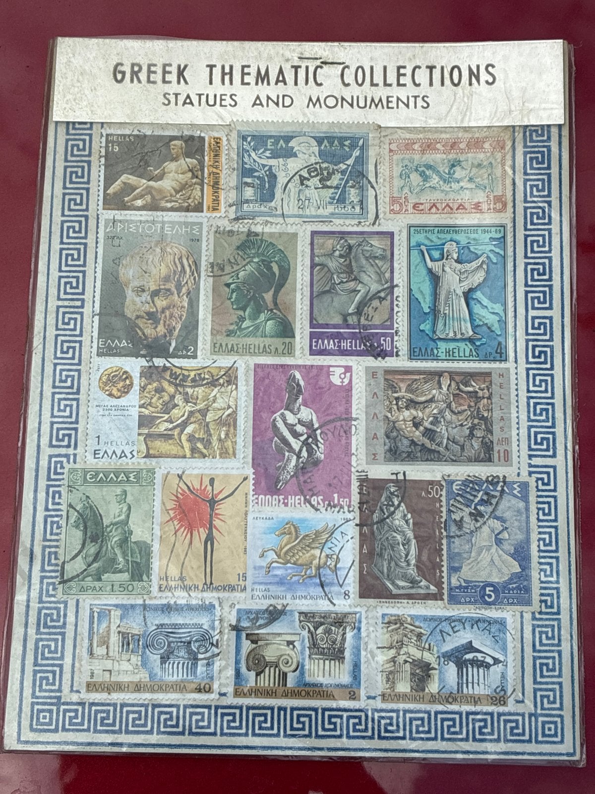 Griekse thematische postzegelcollectie: beelden en monumente, Verzenden, Beschreven, Europa