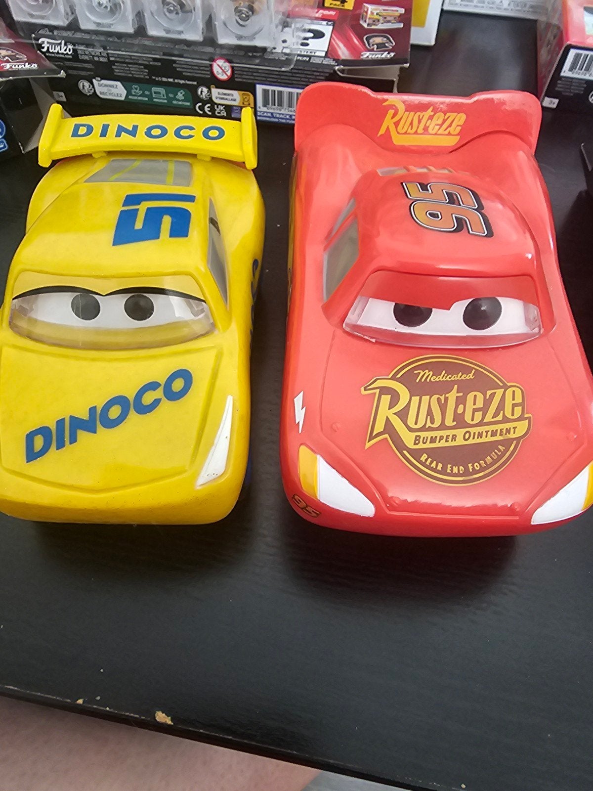 2 Funko Pop Cars (Lightning McQueen & Dinoco Cruz Ramirez), Ophalen of Verzenden, Gebruikt