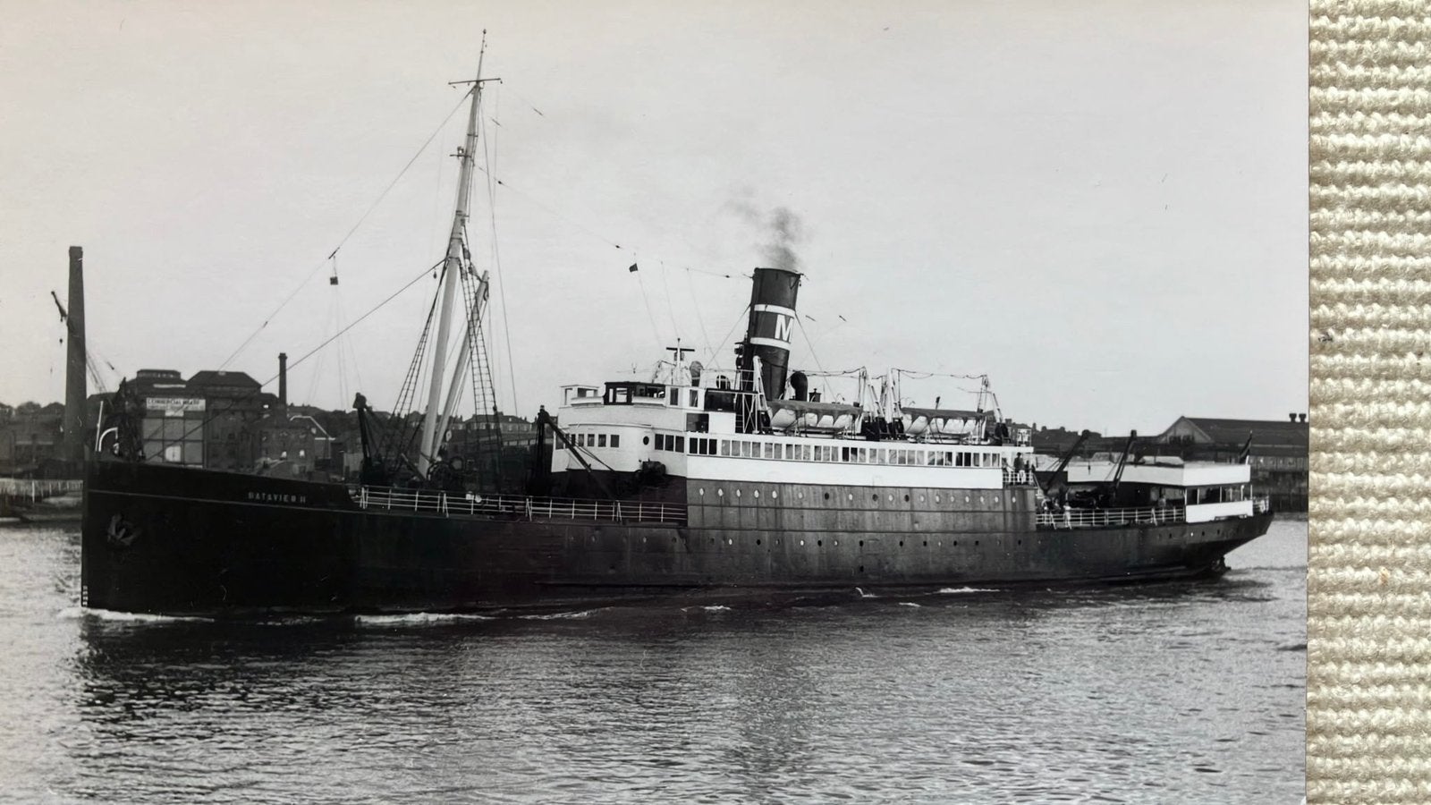 BATAVIER II  - 1921-1958 Müller London Haven, Verzamelen, Scheepvaart, Zo goed als nieuw, Kaart, Foto of Prent, Ophalen of Verzenden
