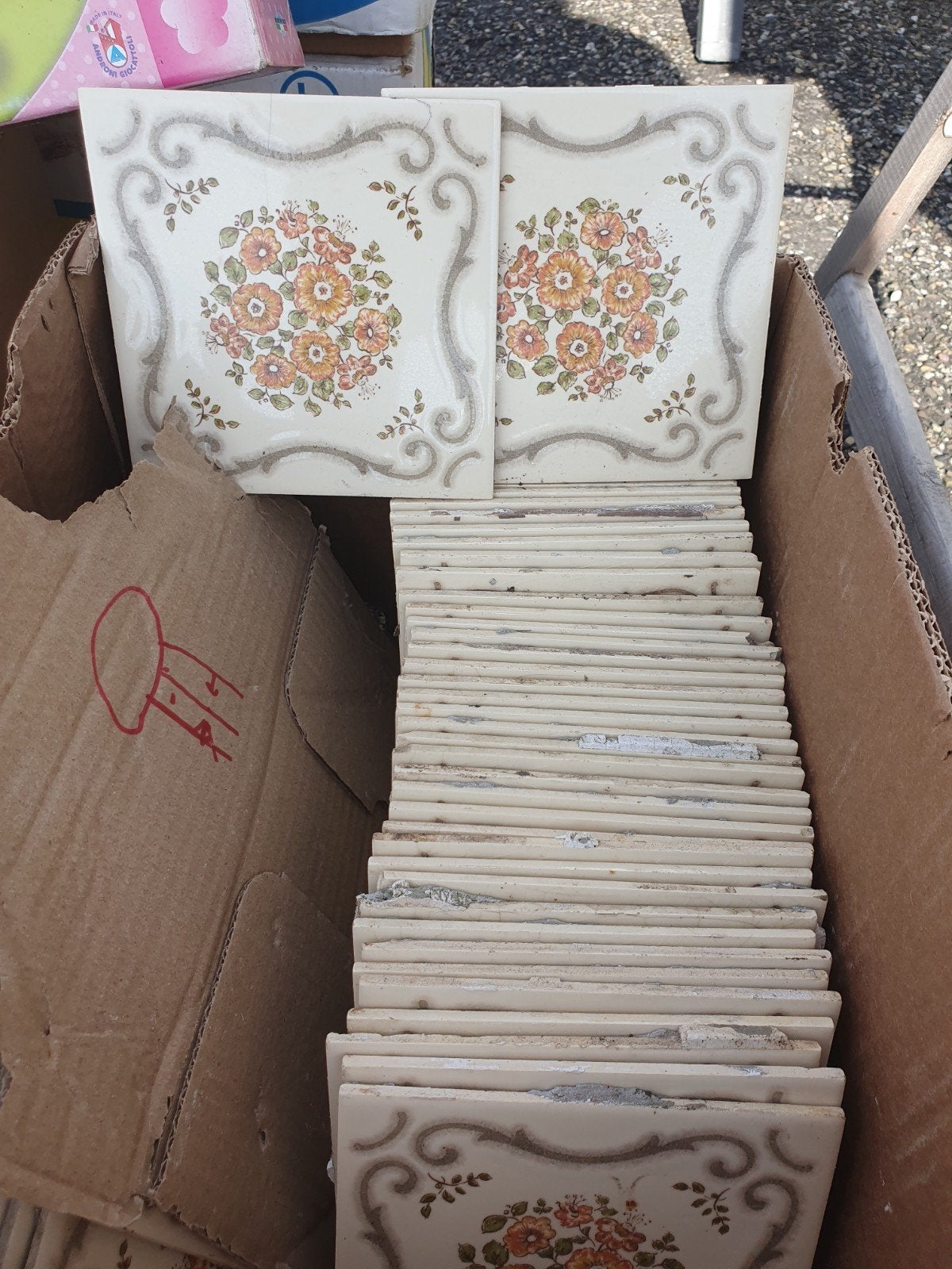 Gebruikte vintage tegels (10x10), Ophalen, Gebruikt, Minder dan 20 cm, Minder dan 20 cm