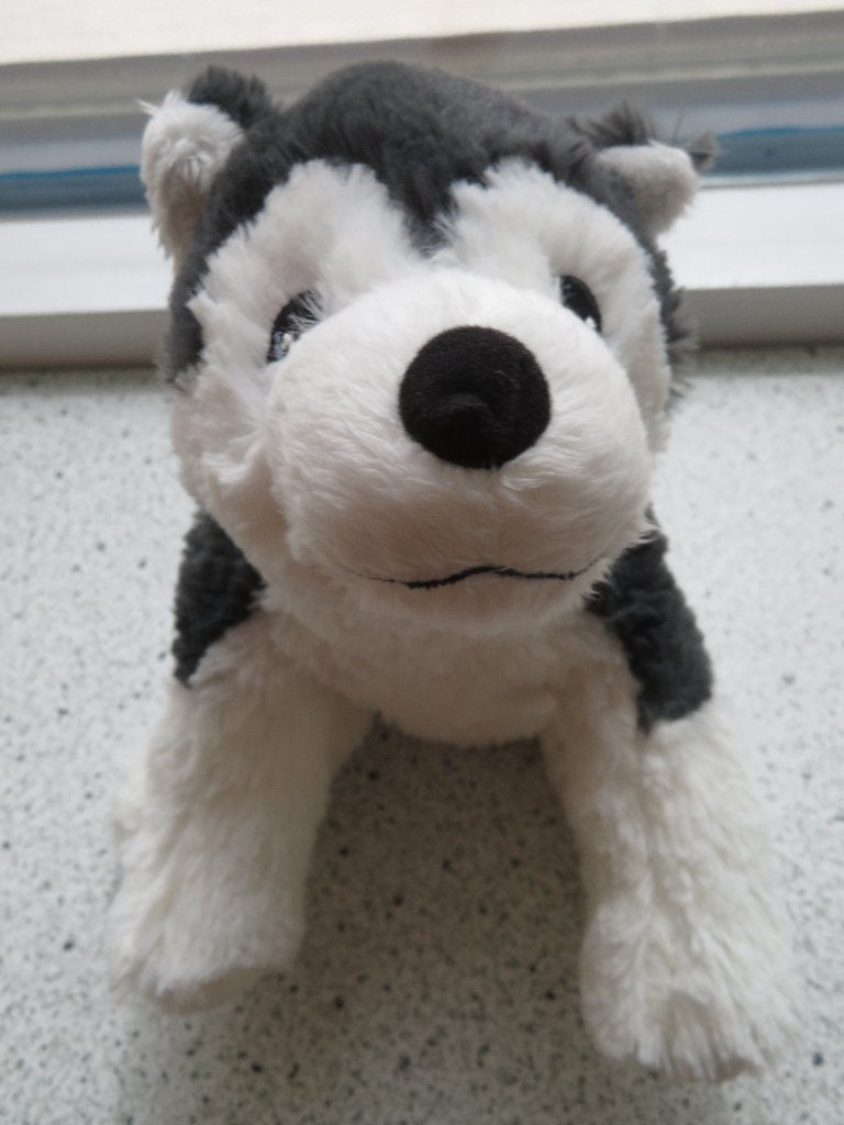 Husky Huskie hond van IKEA Livlig meet ca 26 cm velours, IKEA, Zo goed als nieuw, Wasbaar, Hond